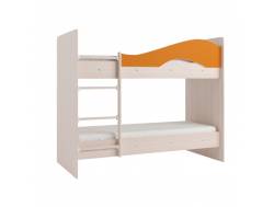 Двухъярусная кровать Мая без ящиков на щитах оранж