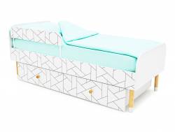 Кровать Stumpa Классика с бортиком и ящиками Мозаика
