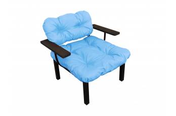 Кресло Дачное голубая подушка