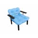 Кресло Дачное голубая подушка