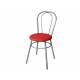 Стул №1 ДХ-8 без мягкой спинки обивка красный