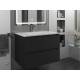 Тумба с раковиной Uperwood Tanos-Next черная матовая 70 см