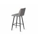 Стул барный Омега велюр leonardo 14 серый