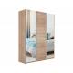 Шкаф-купе Прайм 3-х дверный 2100 два Зеркала/ДСП Сонома