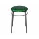 Табурет круглый с кольцом ДХ-11 обивка изумруд