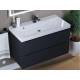 Тумба с раковиной Uperwood Tanos матовая черная 90 см