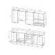 Кухонный гарнитур Меренга 2400 (верх 950 мм) МДФ