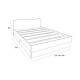 Кровать MODUL 02-KR 1400 Камень серый