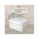 Тумба с раковиной Uperwood Eva Дуб Харбор белый 75 см