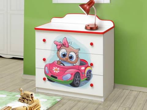 Комод с фотопечатью Совята №1