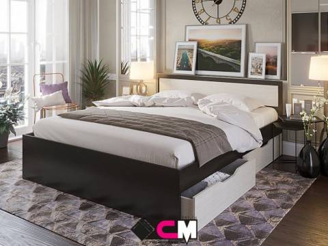 Кровать КР 604 с ящиками Гармония венге