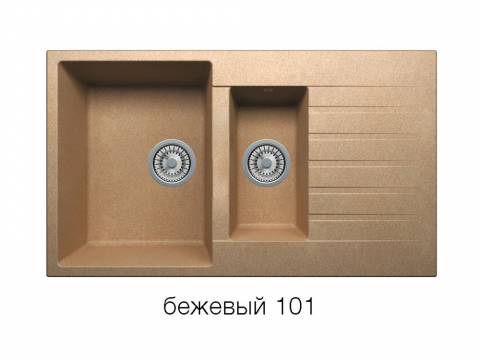 Кухонная мойка Tolero R-118 Бежевый 101