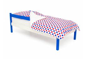 Кровать Svogen classic с бортиком сине-белый