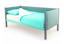 Кровать-тахта мягкая Svogen графит-мятный
