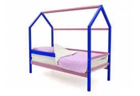 Кровать-домик Svogen с бортиком синий-лаванда