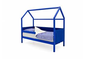 Кровать-домик мягкий Svogen с бортиком синий