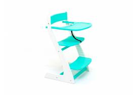 Растущий стул Усура со столиком белый-мятный