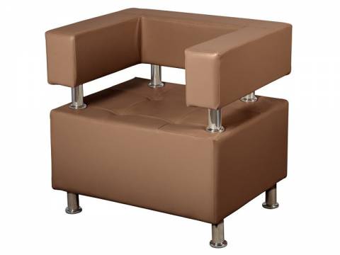 Кресло Райли Кожзам Коричневый