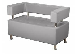 Диван двухместный Райли Кожзам Серый