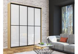 Шкаф-купе Лофт Шк20-60 2000 глубина 600 фасад МДФ белый глянец +