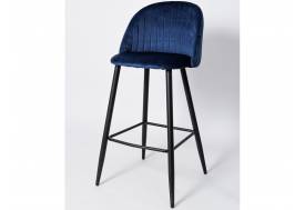 Стул барный ВС-1726 синий вельвет