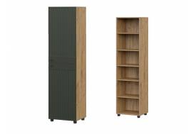 Пенал глухой Милан Дуб Золотой/Олива Софт