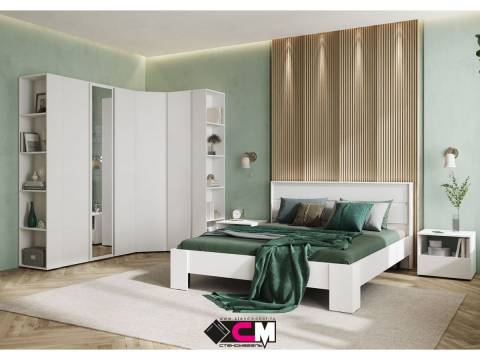 Спальня Хелен Белый шагрень