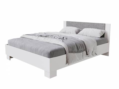 Кровать 1600 Nova Белый-Бетон