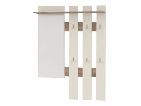 Вешалка с зеркалом Лира 2-3814 Дуб Крафт Табачный