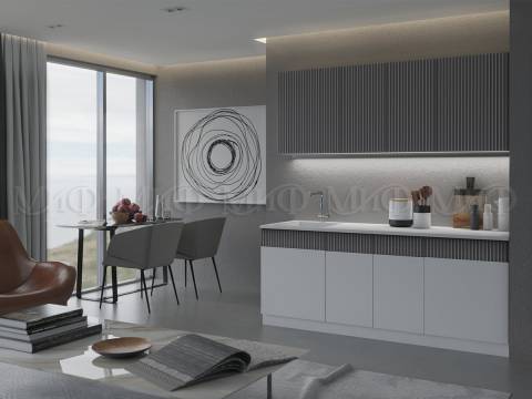 Кухонный гарнитур Оливия 2000 Графит софт МГ