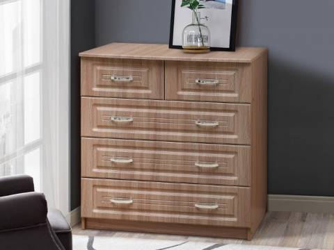 Комод №2.1 МДФ Ясень шимо темный матовый