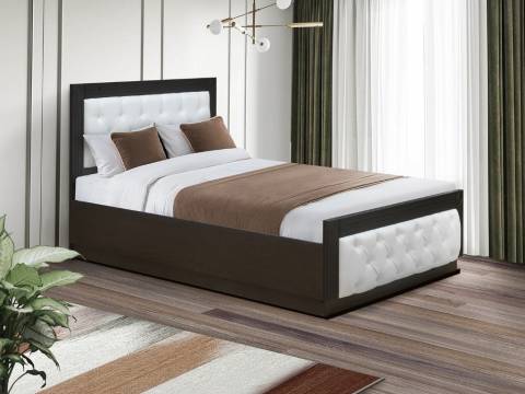 Кровать Венеция 13.3 1400 основание ладе венге-белый