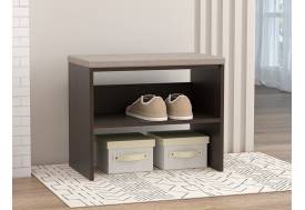 Обувница мягкая ЛДСП венге/велюр бежевый