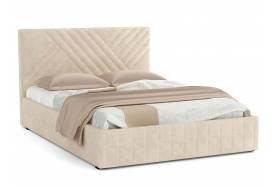 Кровать Гамма 1400 с основанием велюр тенерифе крем