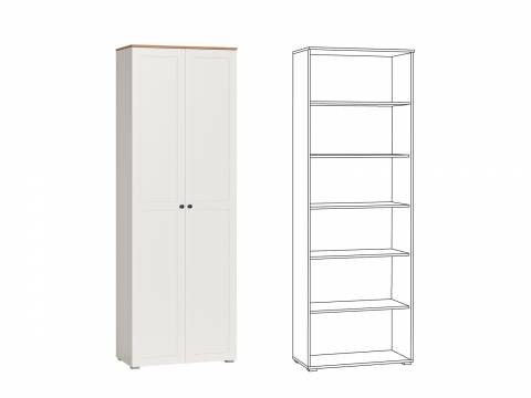 Шкаф 16.307 Остин Белый шагрень