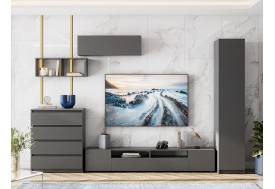 Гостиная Денвер Графит серый