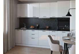 Кухонный гарнитур арт 3 Белый глянец 3000 мм