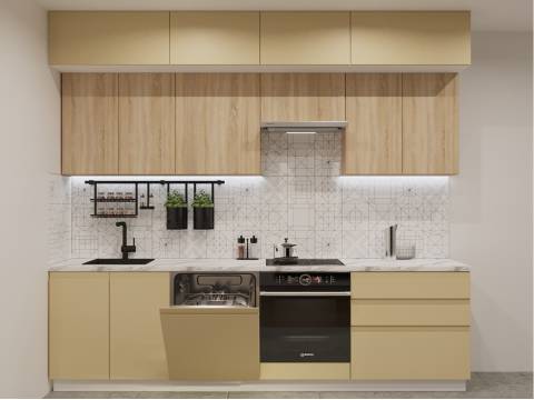 Кухонный гарнитур арт 48 Лайн Стамбул Дуб сонома 2800 мм