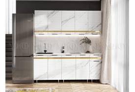 Кухня Милена 2,0 м Мрамор белый софт