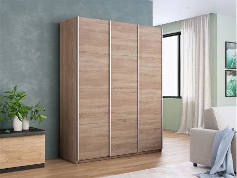 Шкаф-купе Прайм 3-х дверный 1800 три ДСП Сонома