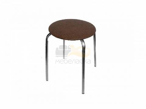 Табурет круглый Эконом 18 С шоколадный/медный антик