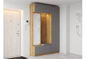 Модульная прихожая Бостон ЛДСП серый шифер с пеналом