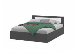 Кровать двойная Дольче Графит/Белый