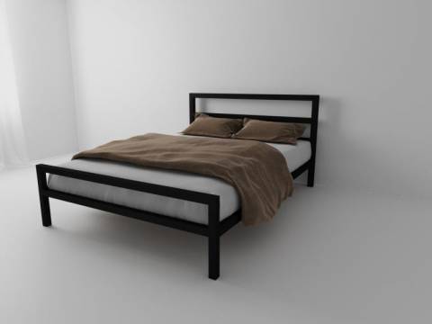 Кровать металлическая Комфорт 800 черная