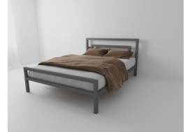 Кровать металлическая Куба 900 серая