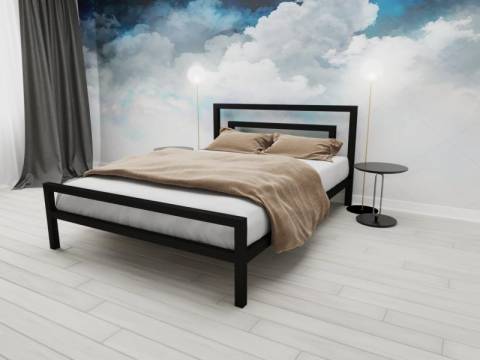 Кровать металлическая Куба 1400 черная