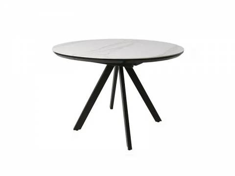 Стол Бахус раздвижной 1200 мм мрамор белый/черный муар