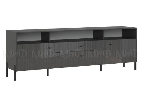 Тумба ТВ (металл) Оливия Графит Глянец, Графит