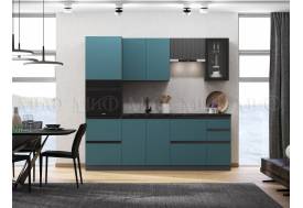 Кухня Техно-6 2400 мм Графит/Атлантик софт