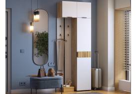 Прихожая Мебельсон К37 дуб крафт золотой/белое дерево